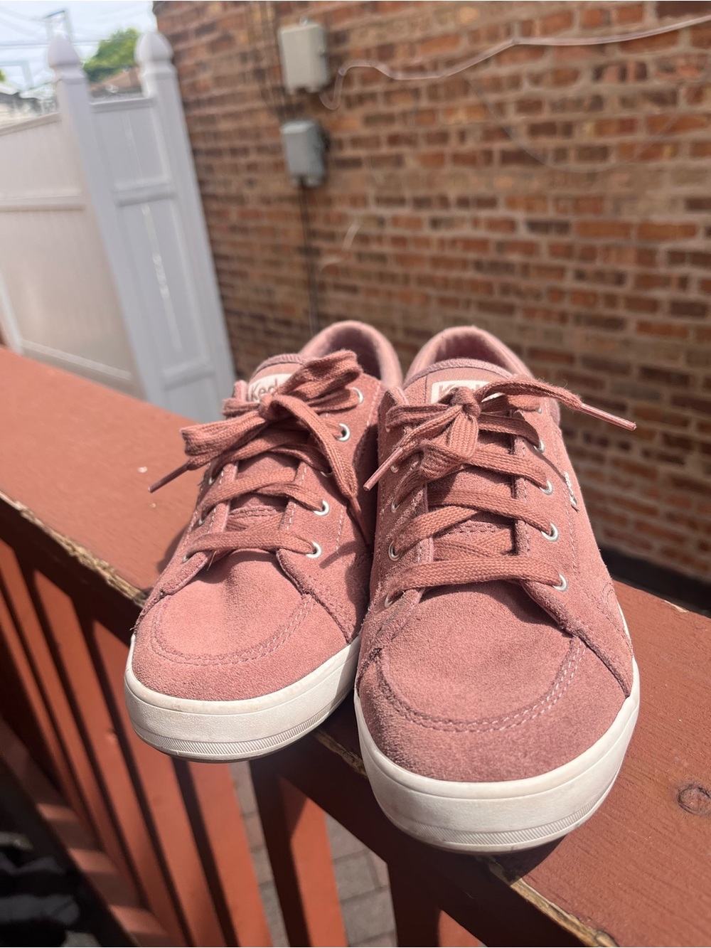Keds Women's Dusty Rose Suede Lace-Up Sneakers